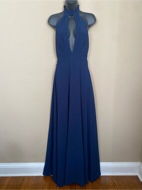 Lulu's Navy Halter Maxi Dress